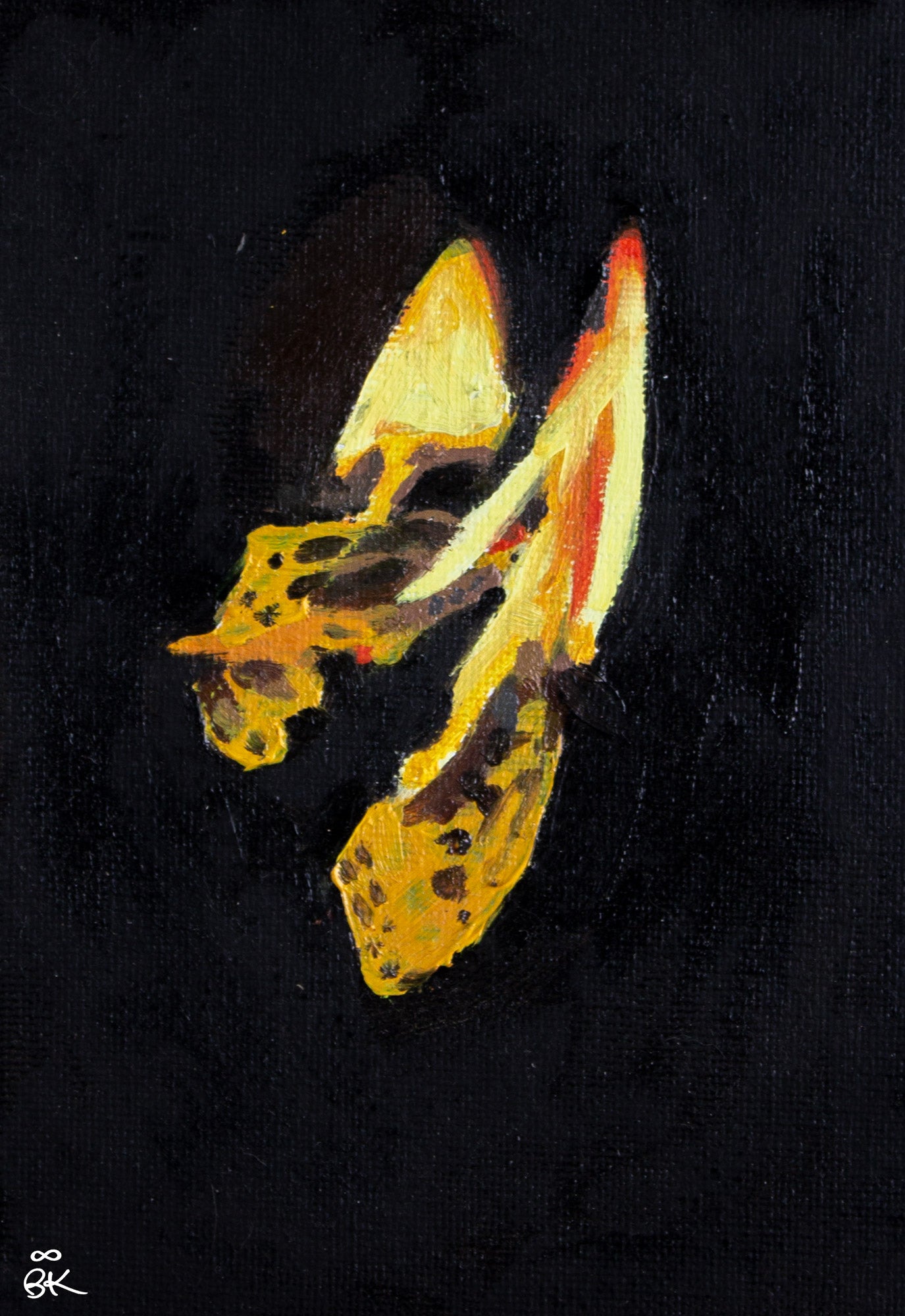 Eros' Burning Butterfly #1 - Original Oil Painting 5" x 7"