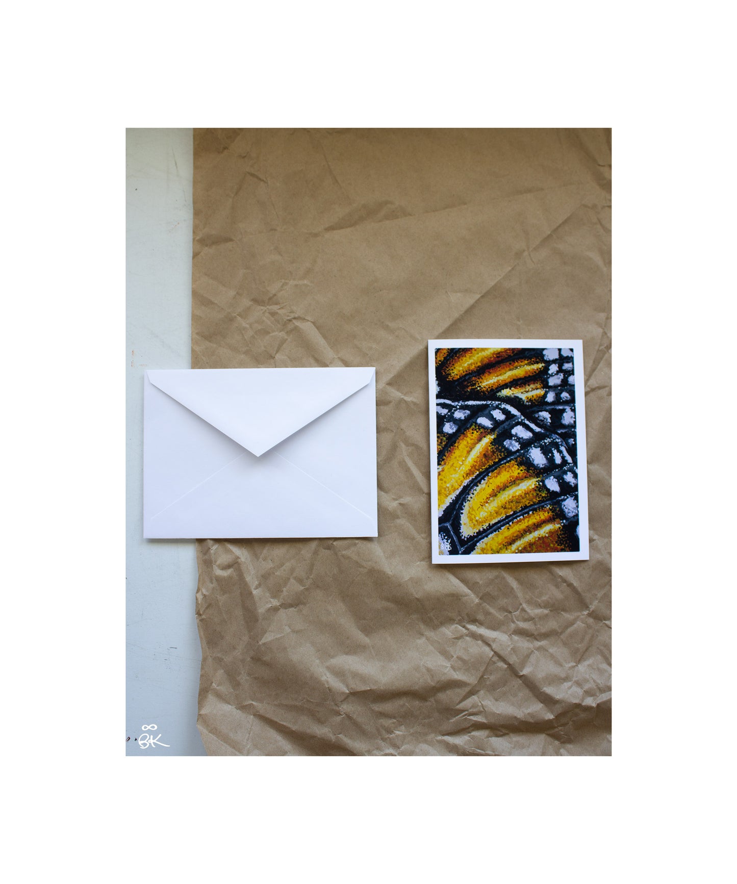 Butterfly Wing Series - Single Blank Greeting Card with Envelope